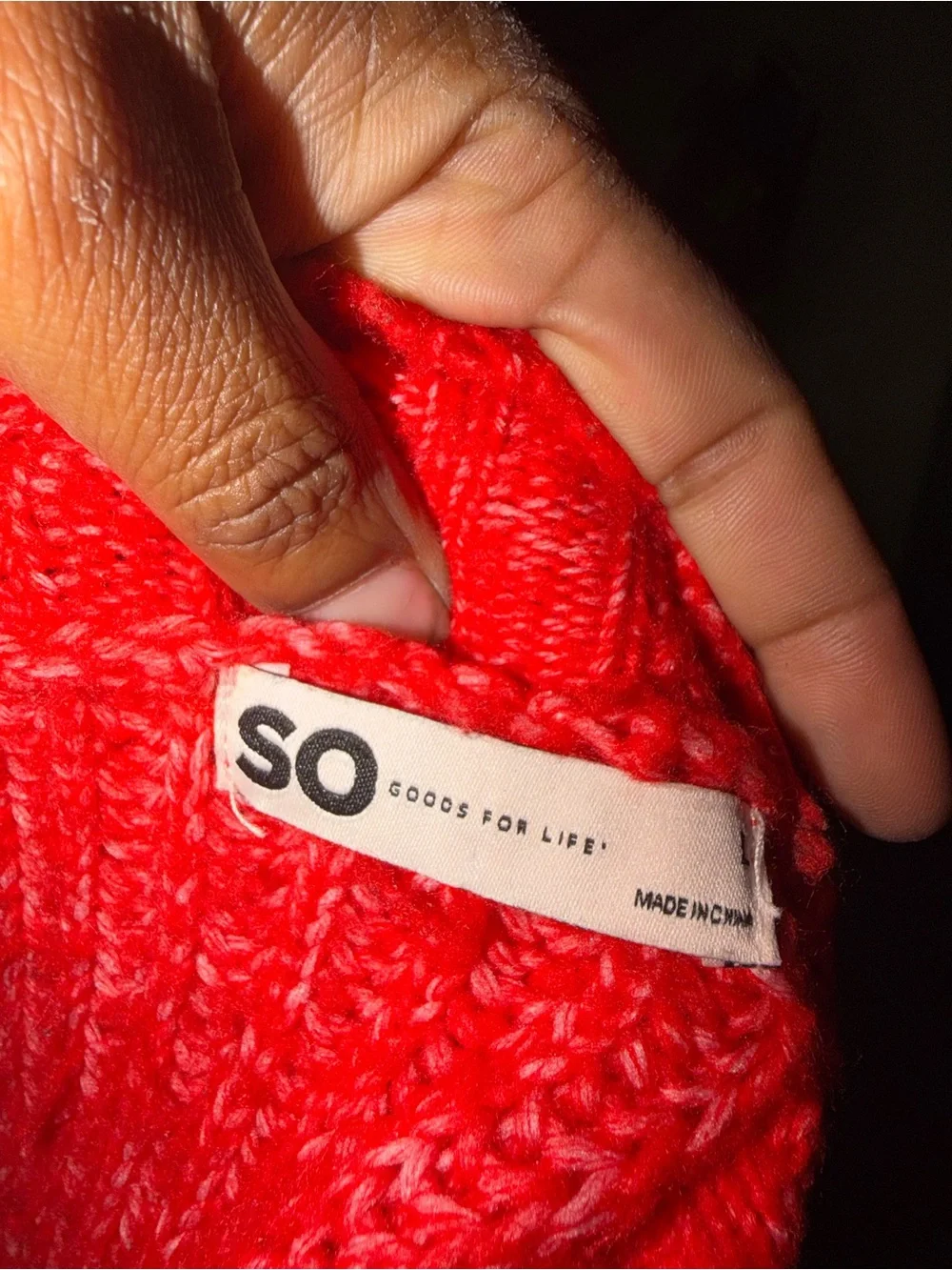 Soho Red Ribbed Crew Neck Sweater - Picture 2 of 2